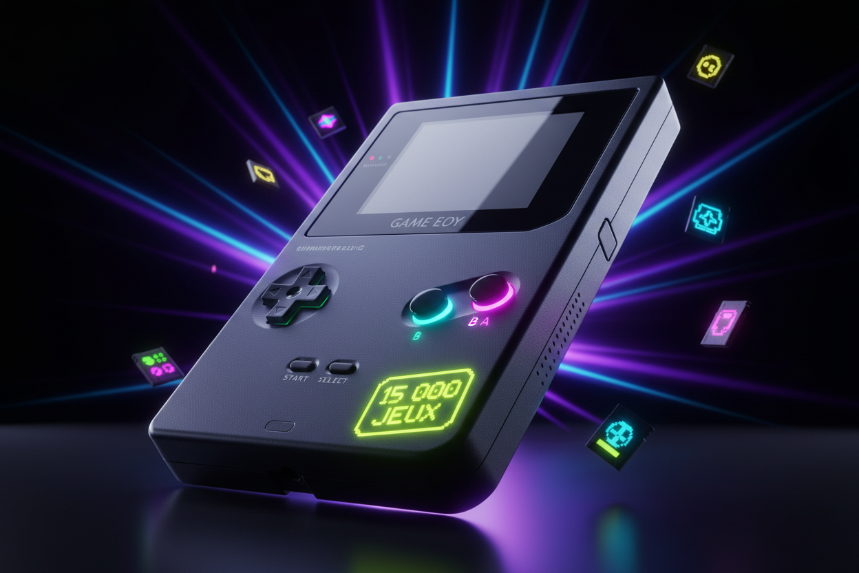 PlayBack™ Console Rétro Portable – Centaines de Jeux Classiques